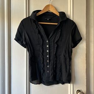 Vintage Black Button Down Top